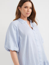 Load image into Gallery viewer, The Linen Puff Sleeve Shirt Dress
