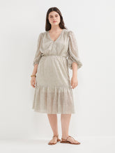 Load image into Gallery viewer, The Metallic Wrap Dress
