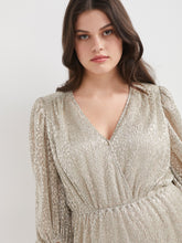 Load image into Gallery viewer, The Metallic Wrap Dress
