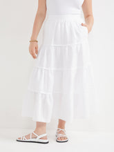 Load image into Gallery viewer, The Linen Tiered Maxi Skirt
