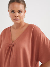 Load image into Gallery viewer, The V-Neck Linen Kaftan Dress
