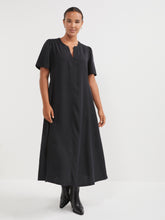 Load image into Gallery viewer, The Draped Twill Midi Dress
