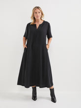 Load image into Gallery viewer, The Draped Twill Midi Dress
