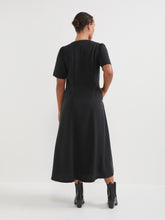 Load image into Gallery viewer, The Draped Twill Midi Dress
