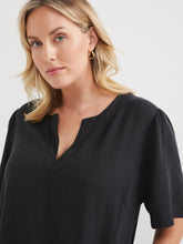 Load image into Gallery viewer, The Draped Twill Midi Dress
