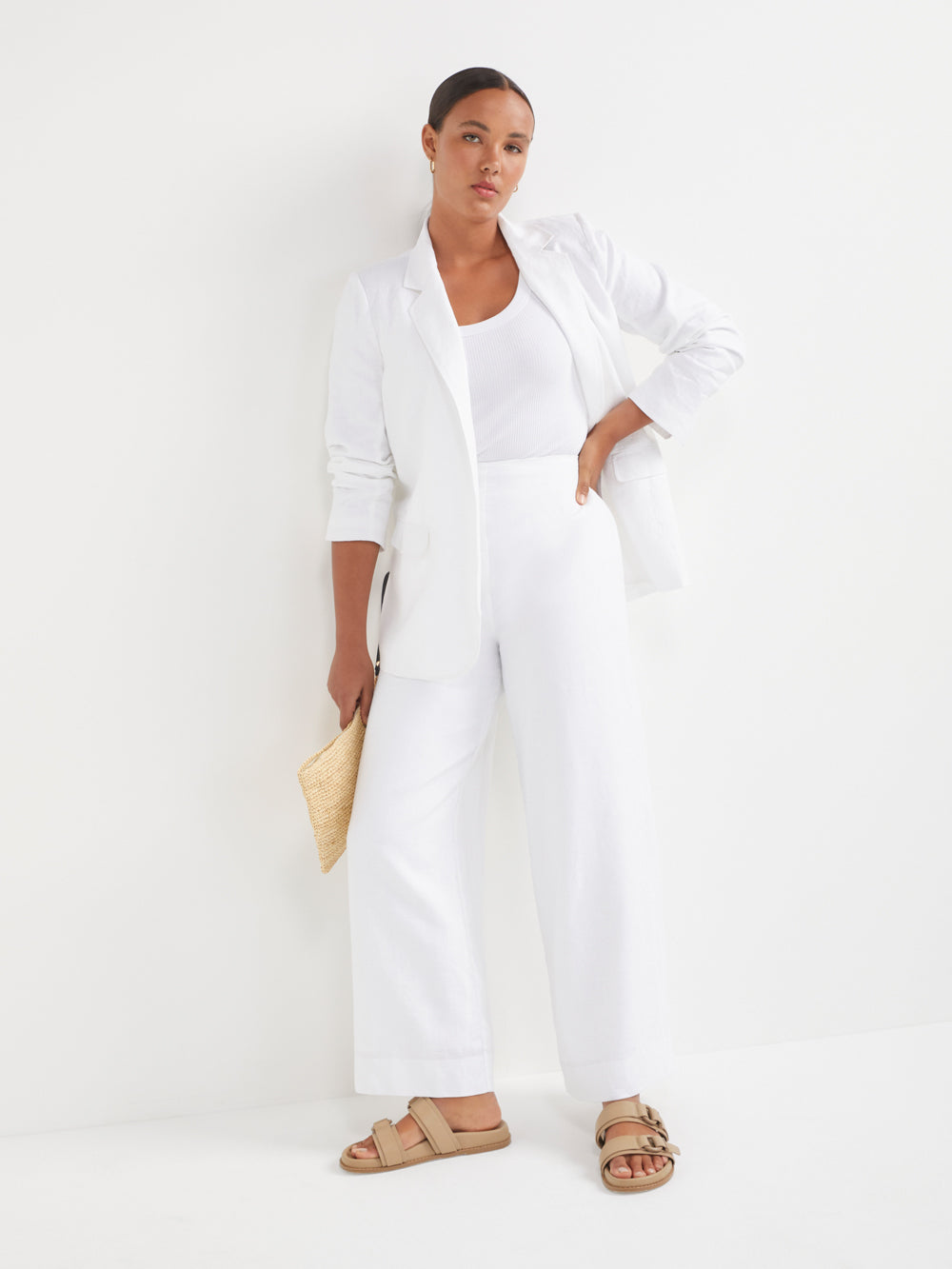 The Flat Front Linen Pant